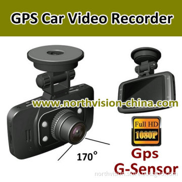 170 Degree Full HD 1080P Car Video Recorder with GPS